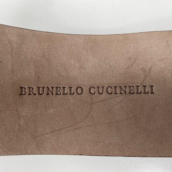 Brunello Cucinelli Wide Fold Detail Brown Women's Belt 🌟 - Picture 6 of 12